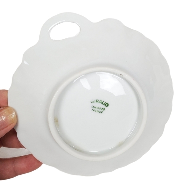 Giraud limoges france scalloped candy dish trinket tray catchall - Picture 7 of 8